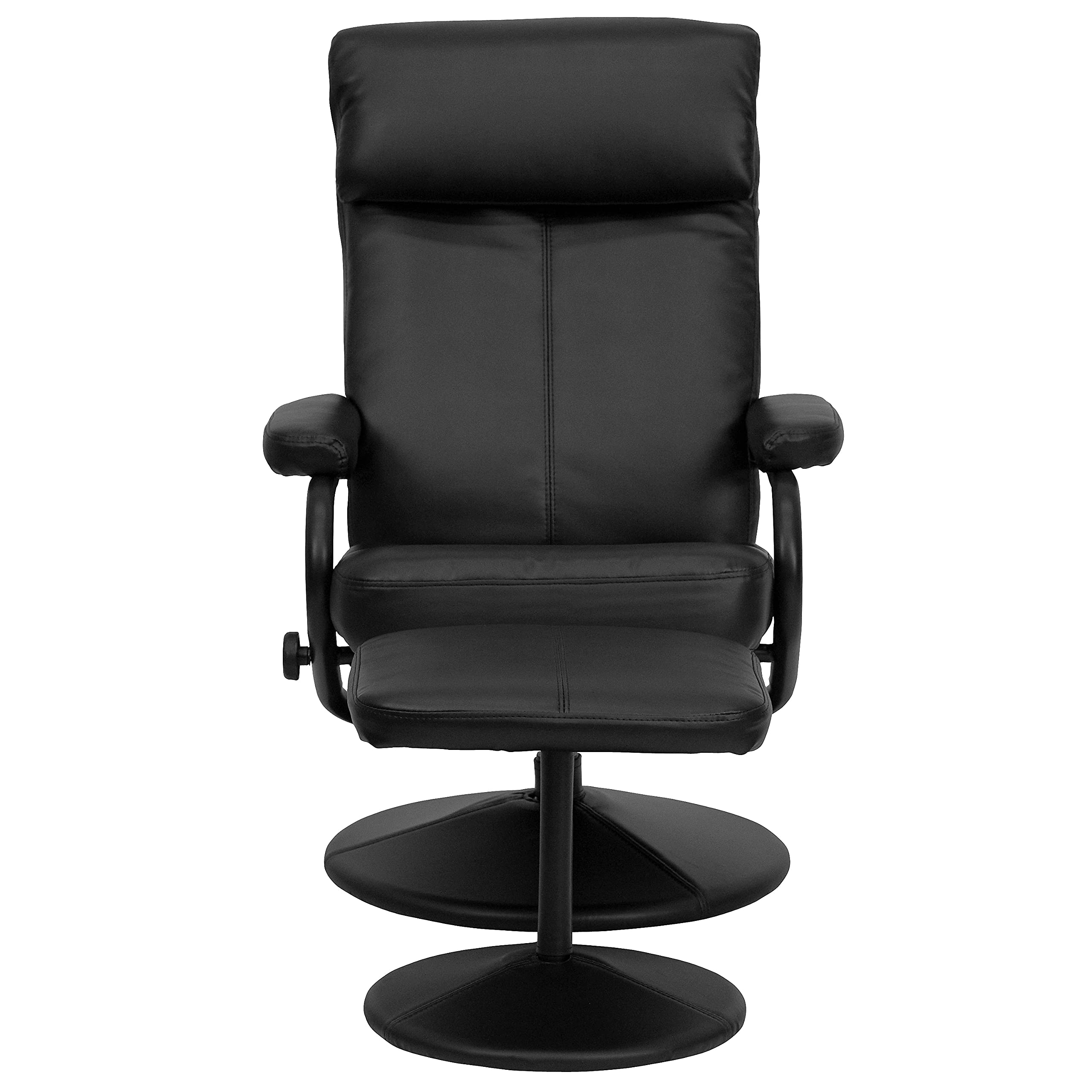 Flash Furniture 863Bk Leathersoft Recliner And Ottoman Set Black (Bt7863Bk)